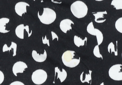 David Nieper Women’s Black Polka Dot Wrap Dress Size 16 Viscose Elastane