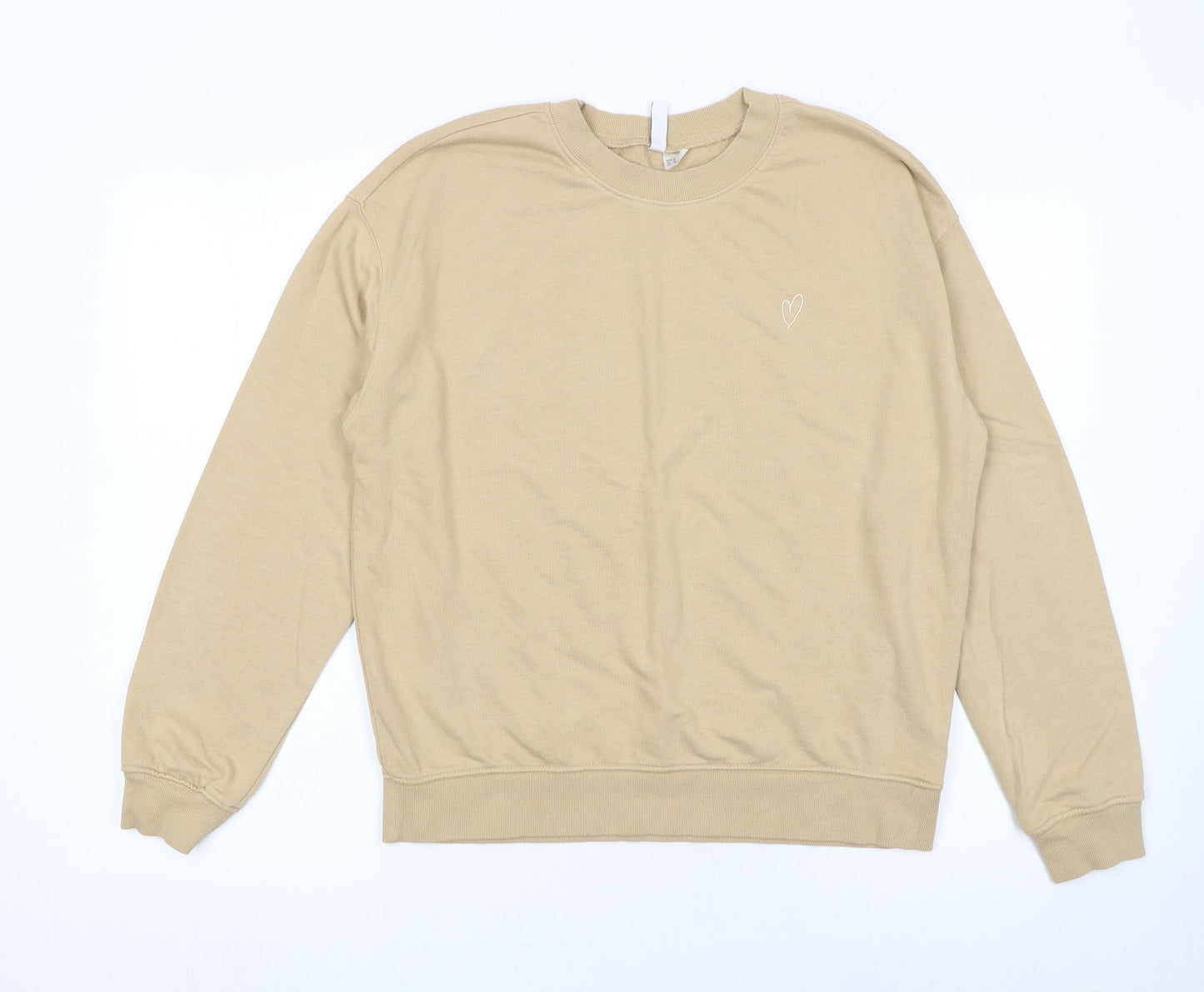 Womens UK Size M H&M Beige Pullover Sweatshirt