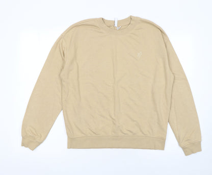 Womens UK Size M H&M Beige Pullover Sweatshirt