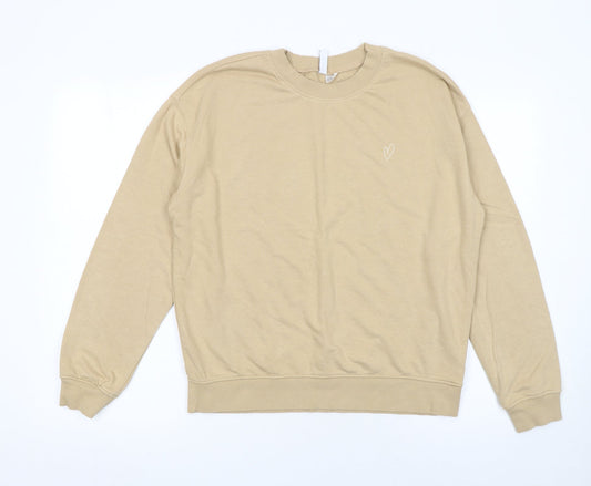 Womens UK Size M H&M Beige Pullover Sweatshirt