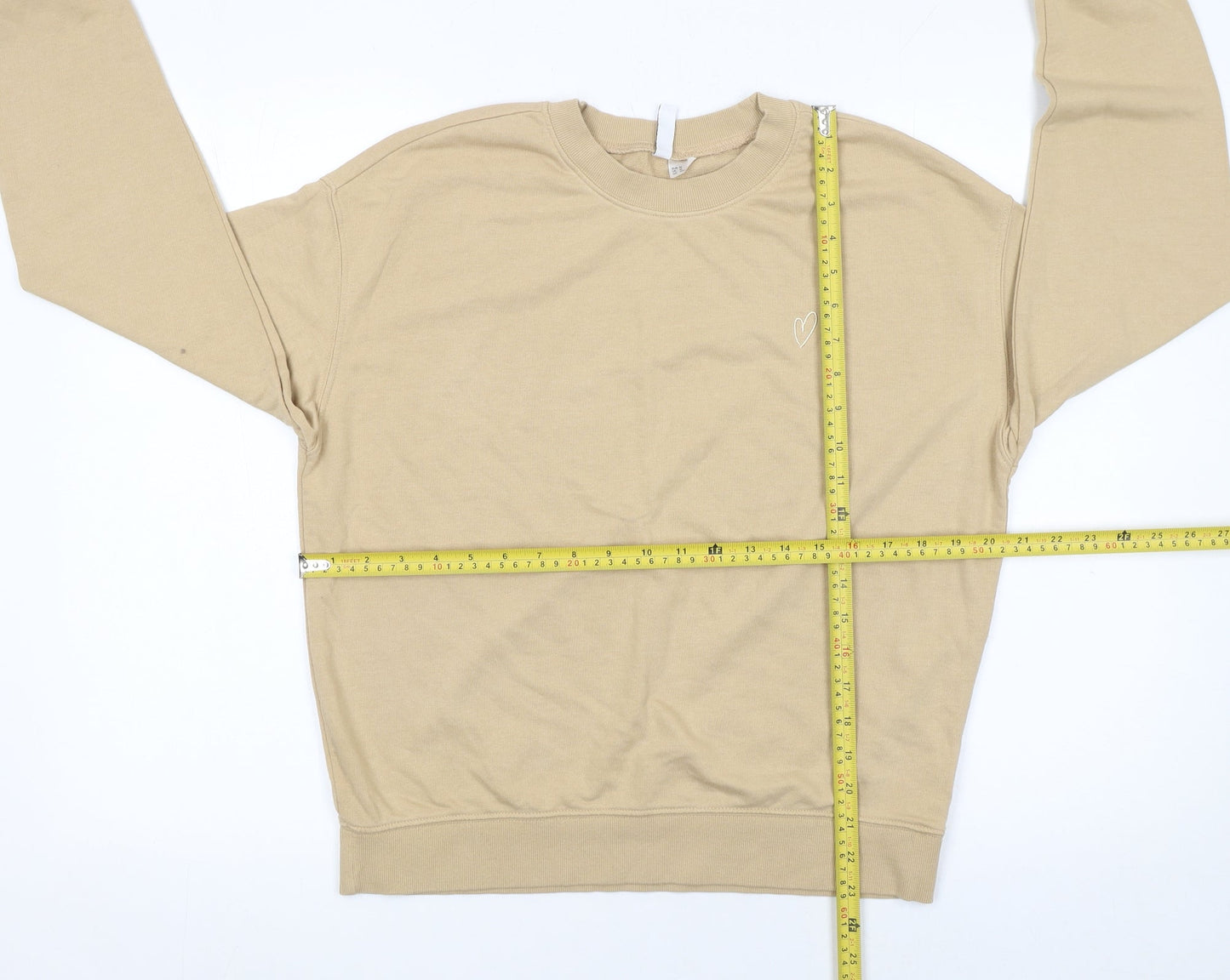 Womens UK Size M H&M Beige Pullover Sweatshirt