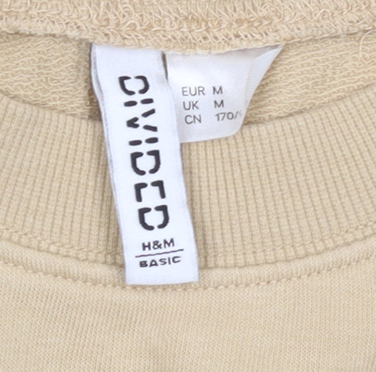 Womens UK Size M H&M Beige Pullover Sweatshirt