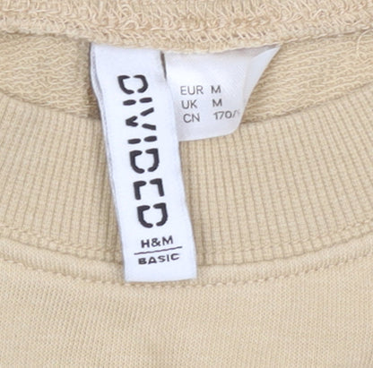 Womens UK Size M H&M Beige Pullover Sweatshirt