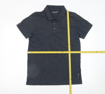 French Connection Men's Grey Short Sleeve Polo Shirt Size M