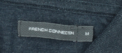 French Connection Men's Grey Short Sleeve Polo Shirt Size M