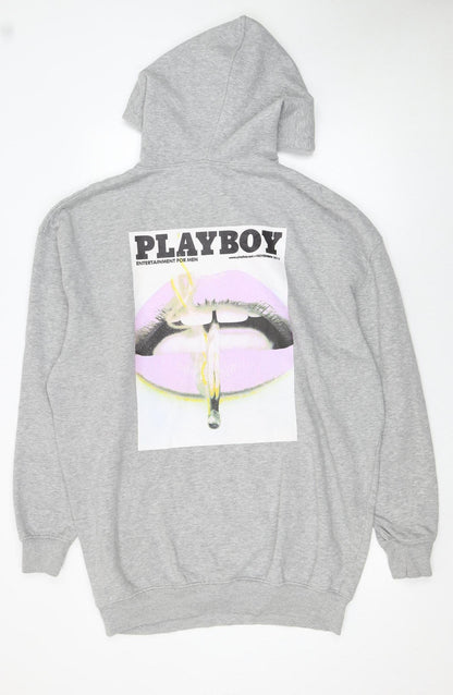 Womens UK Size 10 Missguided Grey Pullover Hoodie
