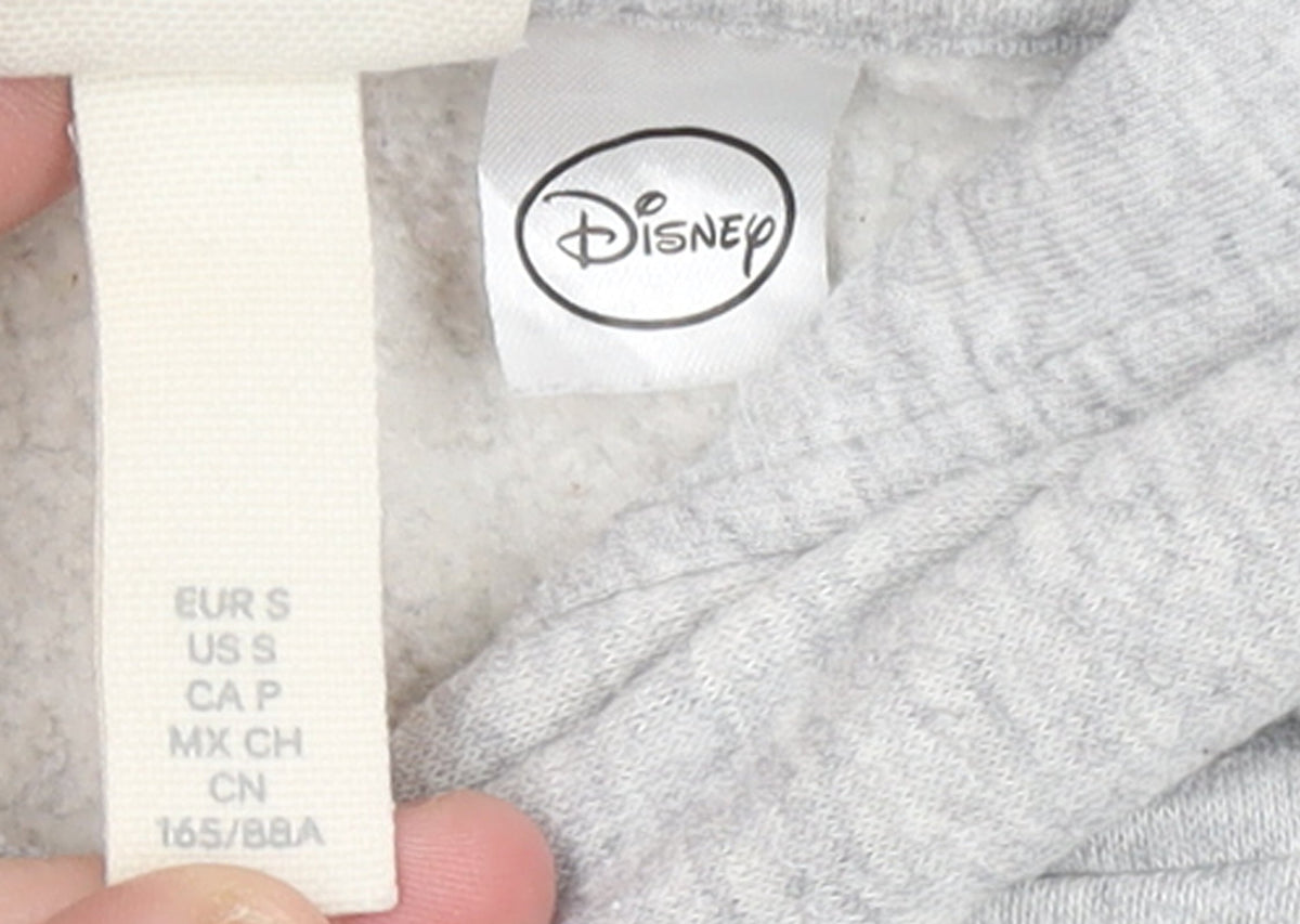 Womens UK Size S Disney Grey Pullover Hoodie