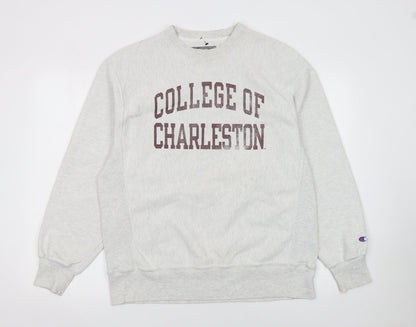 Mens UK Size M Champion Grey Pullover Sweatshirt