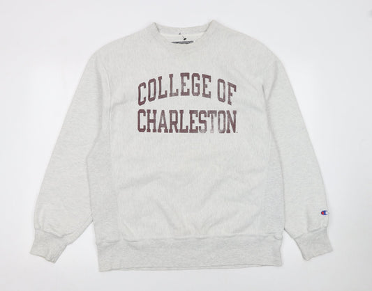 Mens UK Size M Champion Grey Pullover Sweatshirt