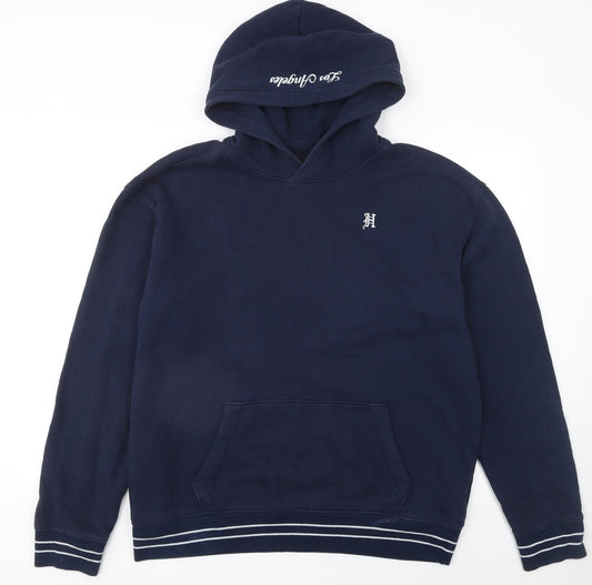 Mens UK Size L Hollister Blue Pullover Hoodie