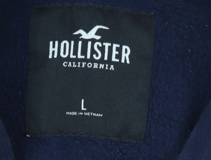 Mens UK Size L Hollister Blue Pullover Hoodie