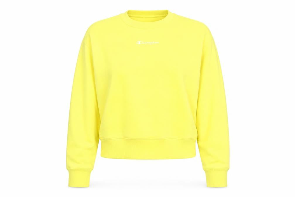 Womens UK Size L Champion Yellow Pullover Sweatshirt