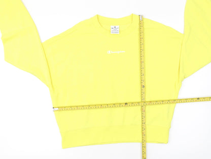Womens UK Size L Champion Yellow Pullover Sweatshirt