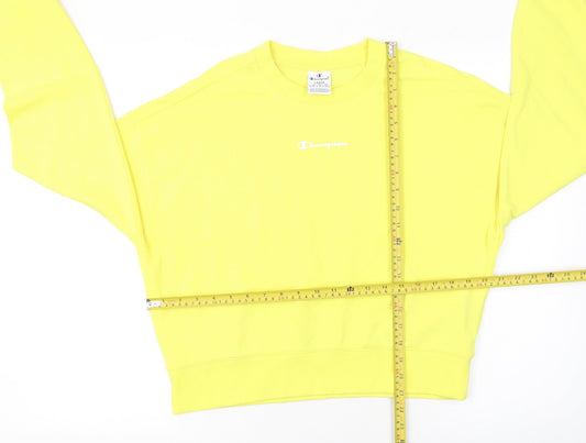 Womens UK Size L Champion Yellow Pullover Sweatshirt