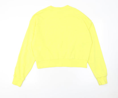 Womens UK Size L Champion Yellow Pullover Sweatshirt