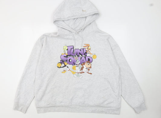Womens UK Size XL Space Jam A New Legacy Grey Pullover Hoodie