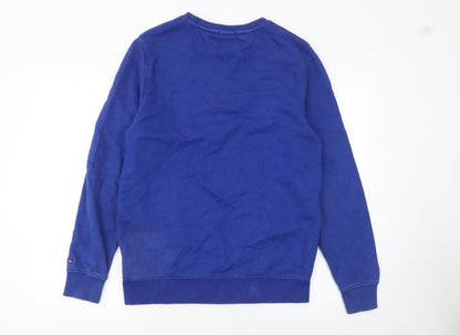Mens UK Size M Tommy Jeans Blue Pullover Sweatshirt