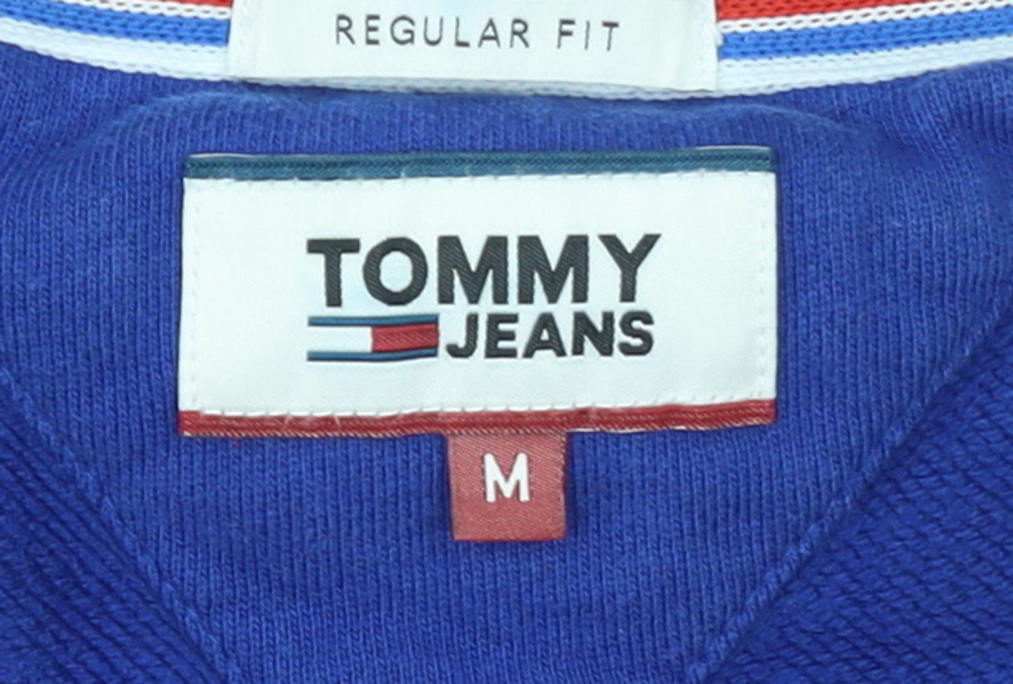 Mens UK Size M Tommy Jeans Blue Pullover Sweatshirt