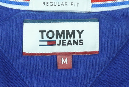 Mens UK Size M Tommy Jeans Blue Pullover Sweatshirt