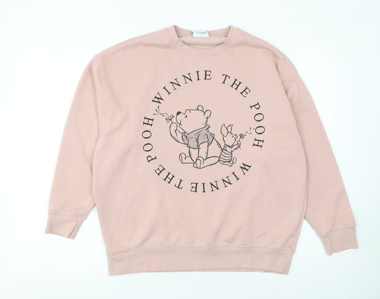 Womens UK Size XS Primark Pink Pullover Sweatshirt