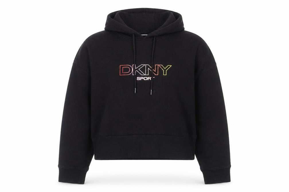 Womens UK Size L DKNY Sport Black Pullover Hoodie