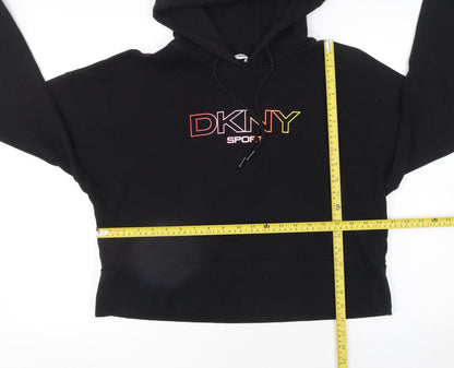 Womens UK Size L DKNY Sport Black Pullover Hoodie
