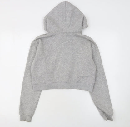 Womens UK Size S PRETTYLITTLETHING Grey Full Zip Hoodie
