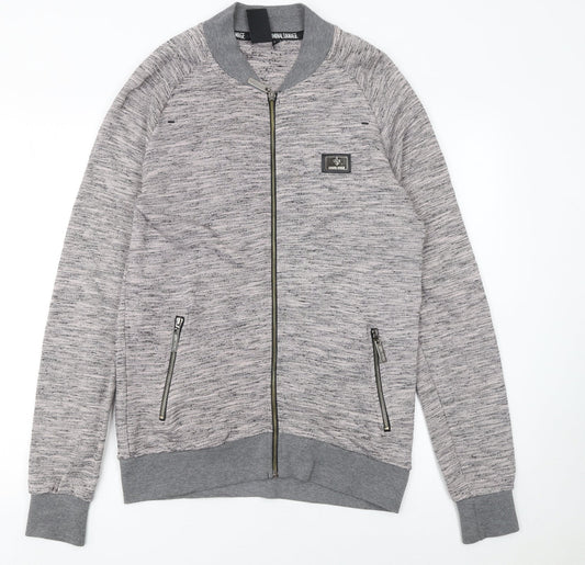 Mens UK Size M Criminal Damage Grey Full Zip Sweatshirt