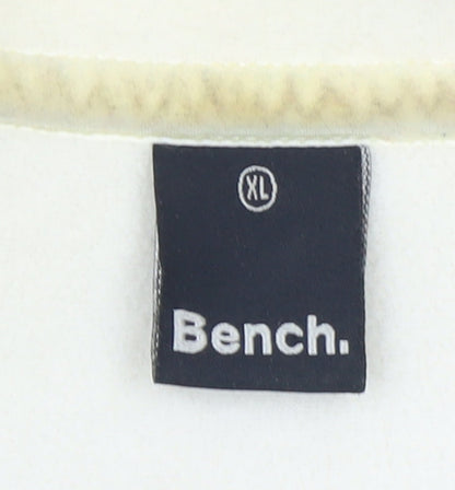 Bench Womens Beige Wool Blend Full Zip Jacket Size XL