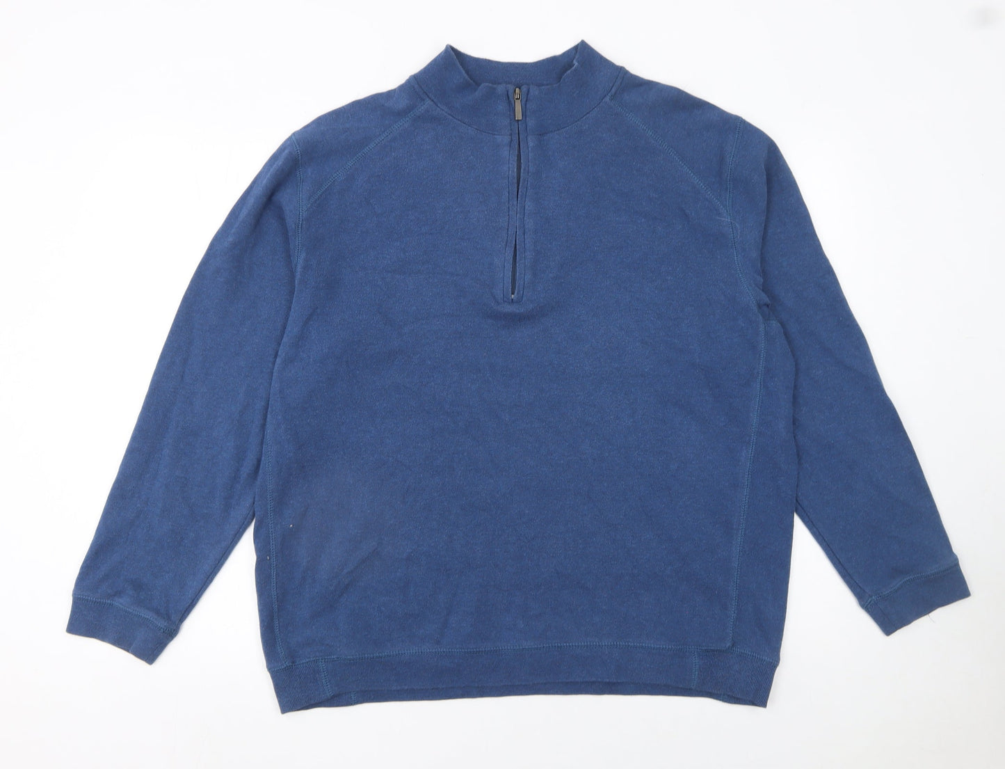 Mens UK Size XL Kirkland Signature Blue 1/2 Zip Sweatshirt