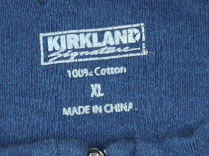 Mens UK Size XL Kirkland Signature Blue 1/2 Zip Sweatshirt