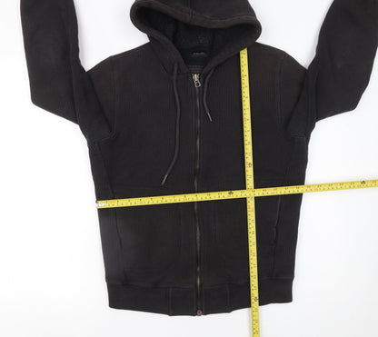 Mens UK Size S Diesel Black Full Zip Hoodie