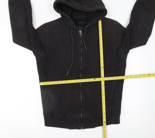 Mens UK Size S Diesel Black Full Zip Hoodie