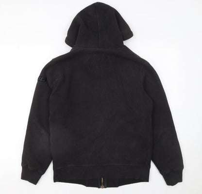 Mens UK Size S Diesel Black Full Zip Hoodie