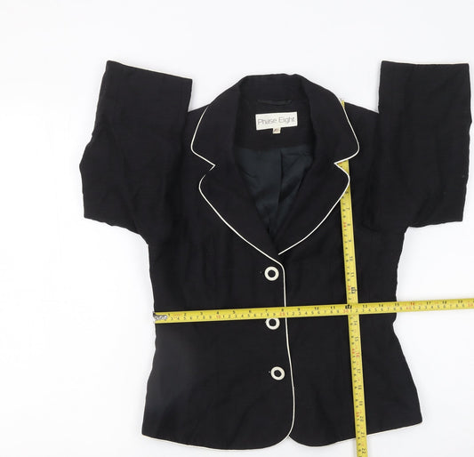 Womens UK Size 10 Phase Eight Regular Black Blazer