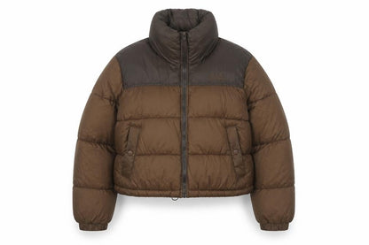 Pull&Bear Teens Brown Cropped Puffer Jacket Size 8