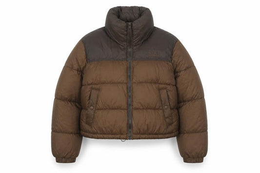 Pull&Bear Teens Brown Cropped Puffer Jacket Size 8