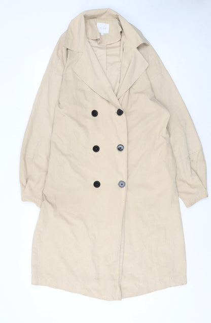 Womens UK Size 8 VILA Beige Trench Coat