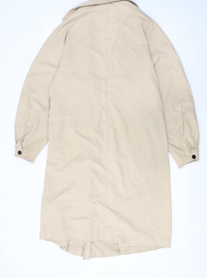 Womens UK Size 8 VILA Beige Trench Coat