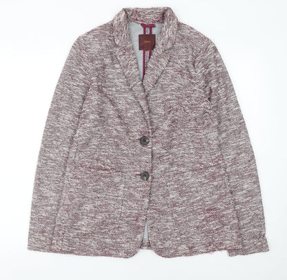 Next Women’s Grey Marled Blazer UK 12 Tailored Two-Button Jacket