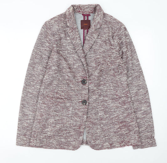 Next Women’s Grey Marled Blazer UK 12 Tailored Two-Button Jacket