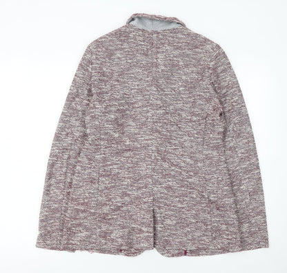 Next Women’s Grey Marled Blazer UK 12 Tailored Two-Button Jacket