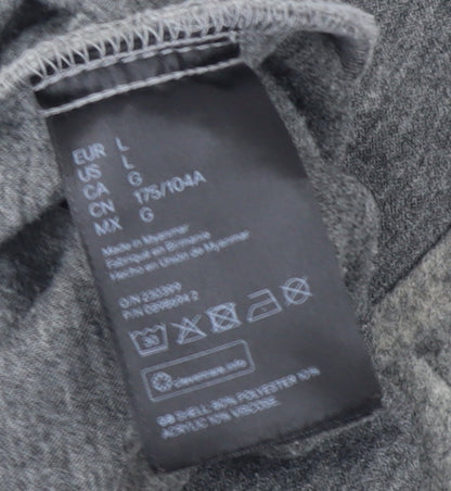 H&M Women Grey L Relaxed Shacket Jacket Button Down Fleece Mid Length