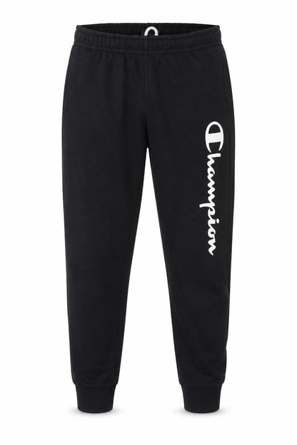 Champion Men’s Black Jogger Sweatpants Size S Elastic Waist Logo
