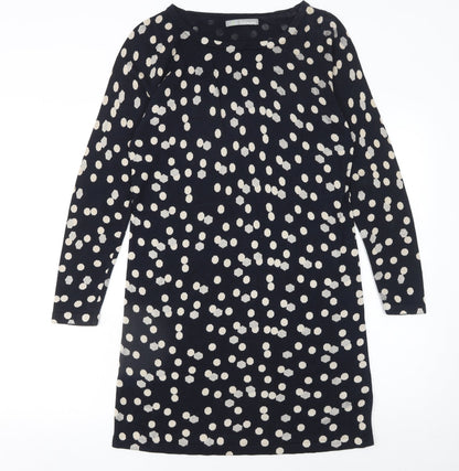 Marks and Spencer Women Blue Polka Dot Shift Dress Size 10
