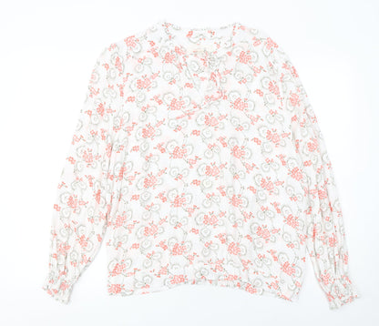 Womens UK Size 18 Marks and Spencer White Tunic Blouse