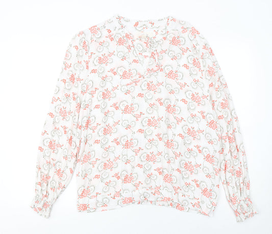 Womens UK Size 18 Marks and Spencer White Tunic Blouse