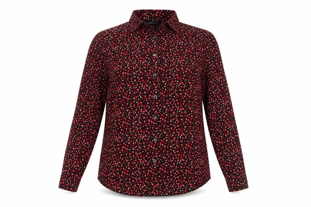New Look Women's Multicoloured Animal Print Button-Up Shirt Size 8