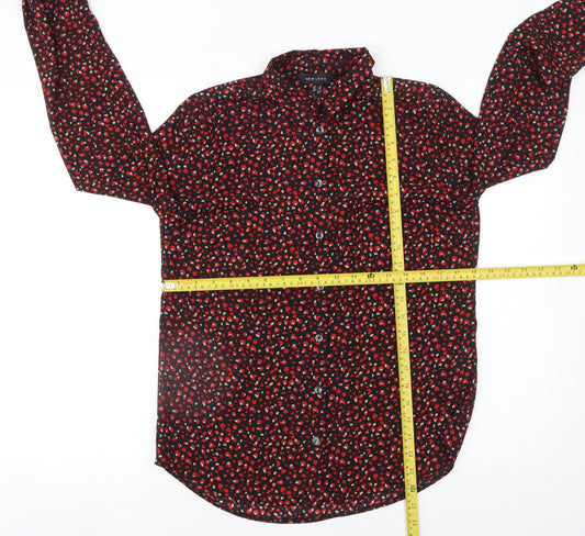 New Look Women's Multicoloured Animal Print Button-Up Shirt Size 8