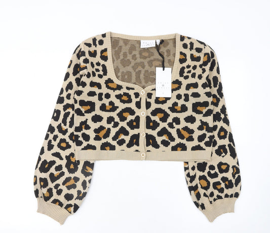 Womens UK Size 16 Daisy Street Beige Cardigan Jumper